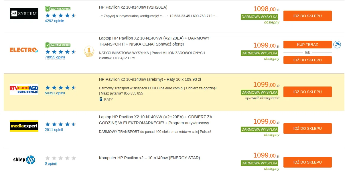 Ceneo - laptopy
