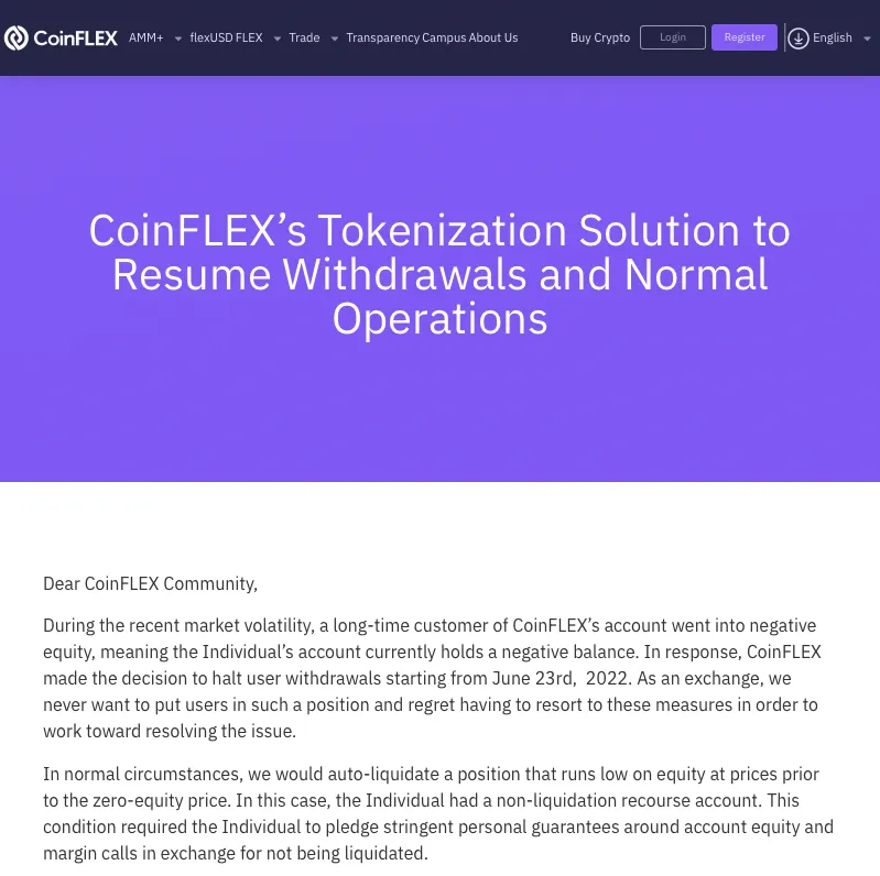 Coinflex halts withdrawals