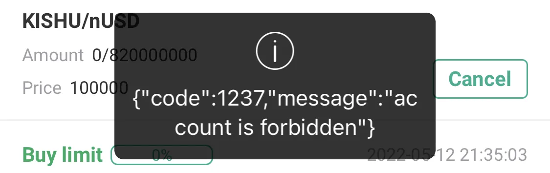 HotBit - account forbidden