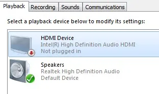 HDMI - Not plugged in