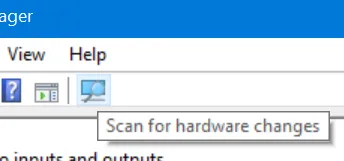 Scan for hardware changes