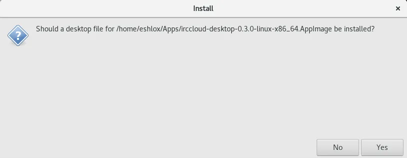IRCCloud desktop client - create a desktop file
