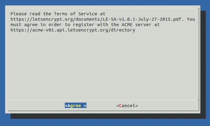 Let's Encrypt - Terms of Service