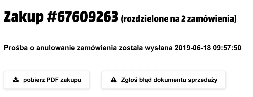 MediaMarkt - prośba o anulowanie zamówienia