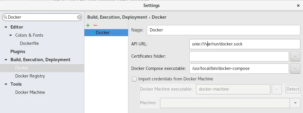 PyCharm - Docker configuration