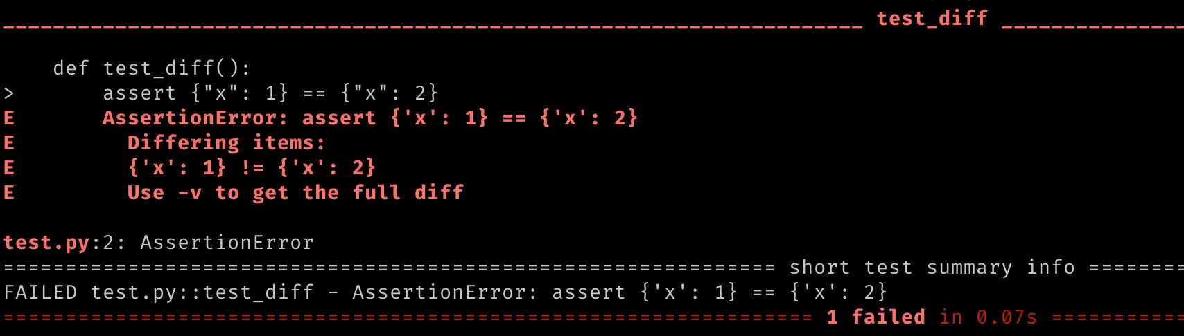 Pytest Diff