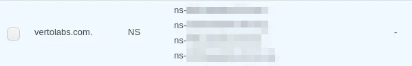 AWS Route53 - hosted zone NS