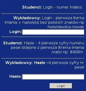 Biblioteka Online - Logowanie