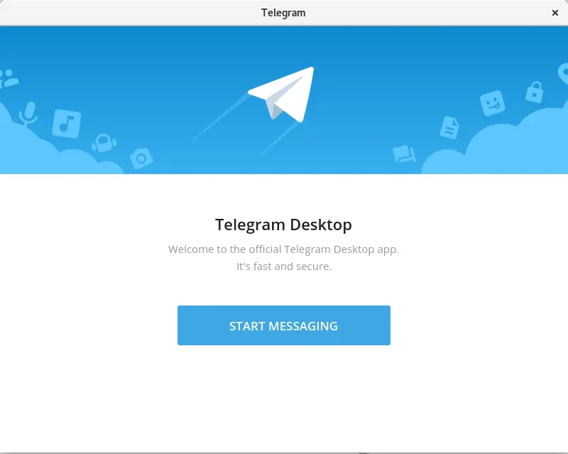 Telegram - welcome screen