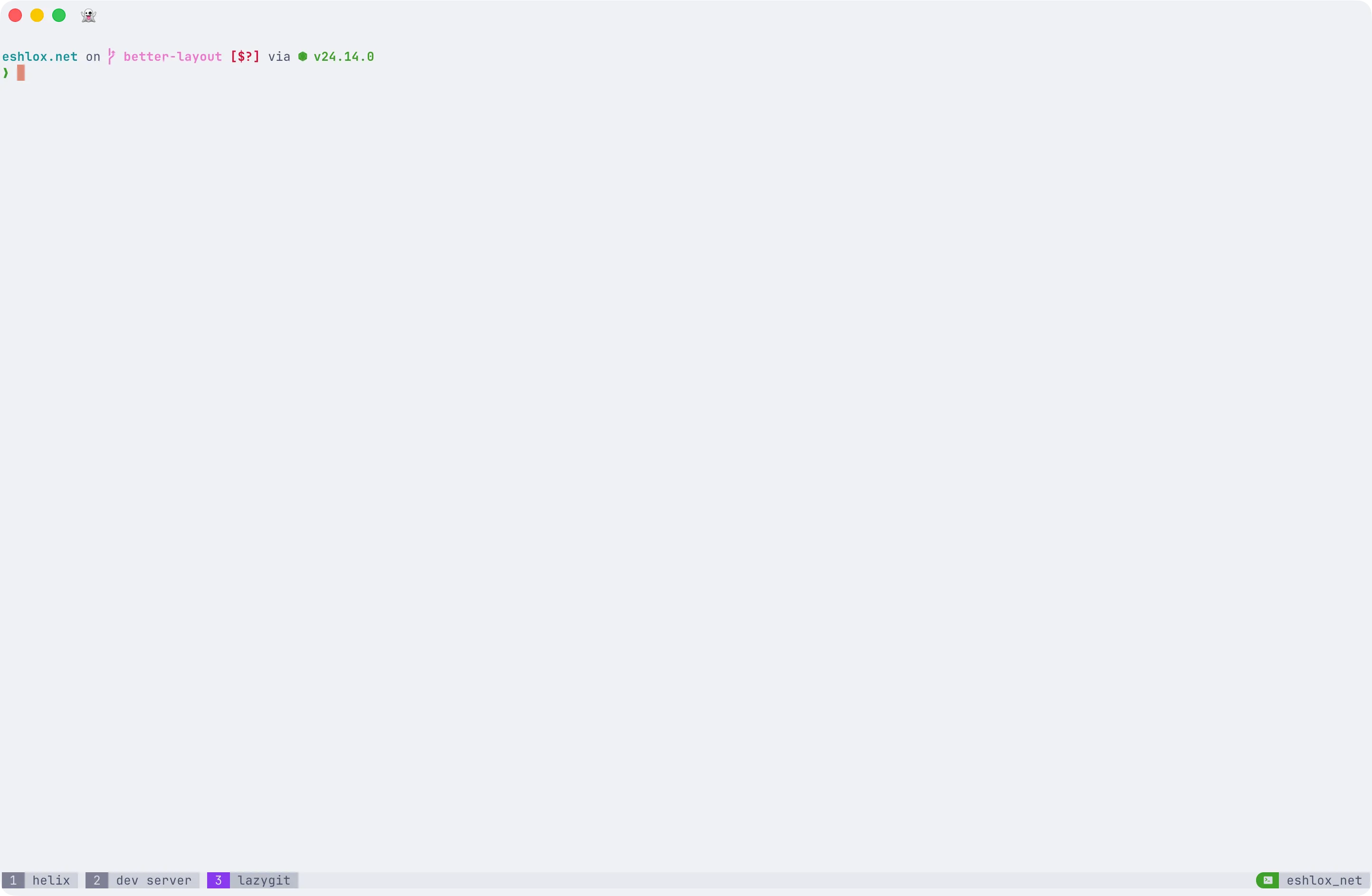 tmux with Catppuccin Latte in Ghostty