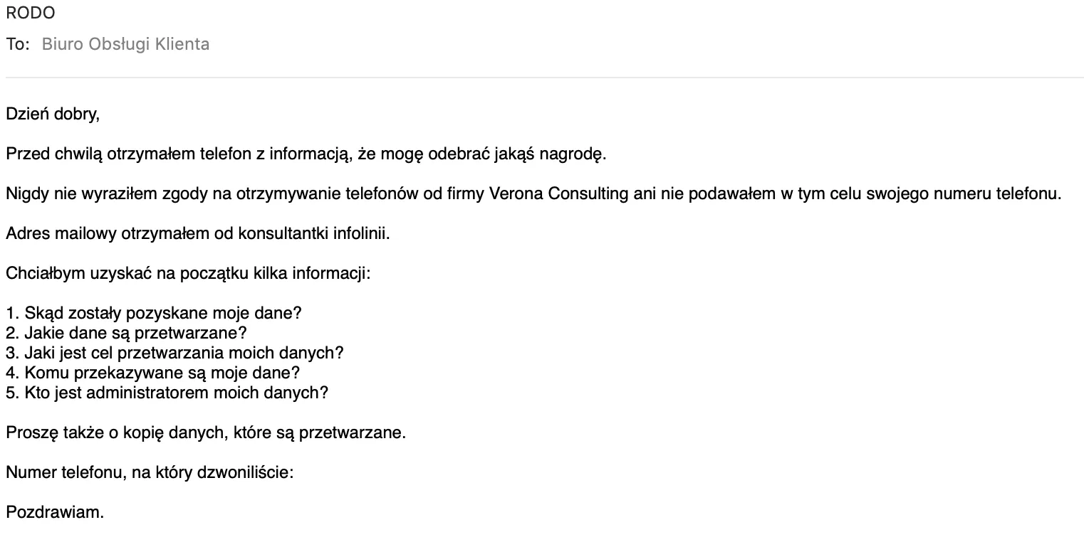 Verona Consulting - e-mail 1