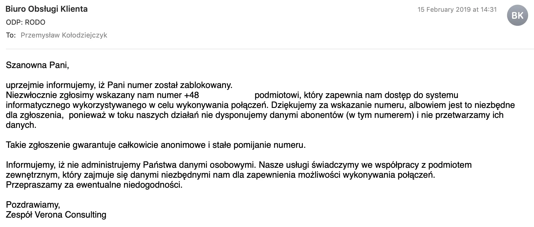 Verona Consulting - e-mail 2