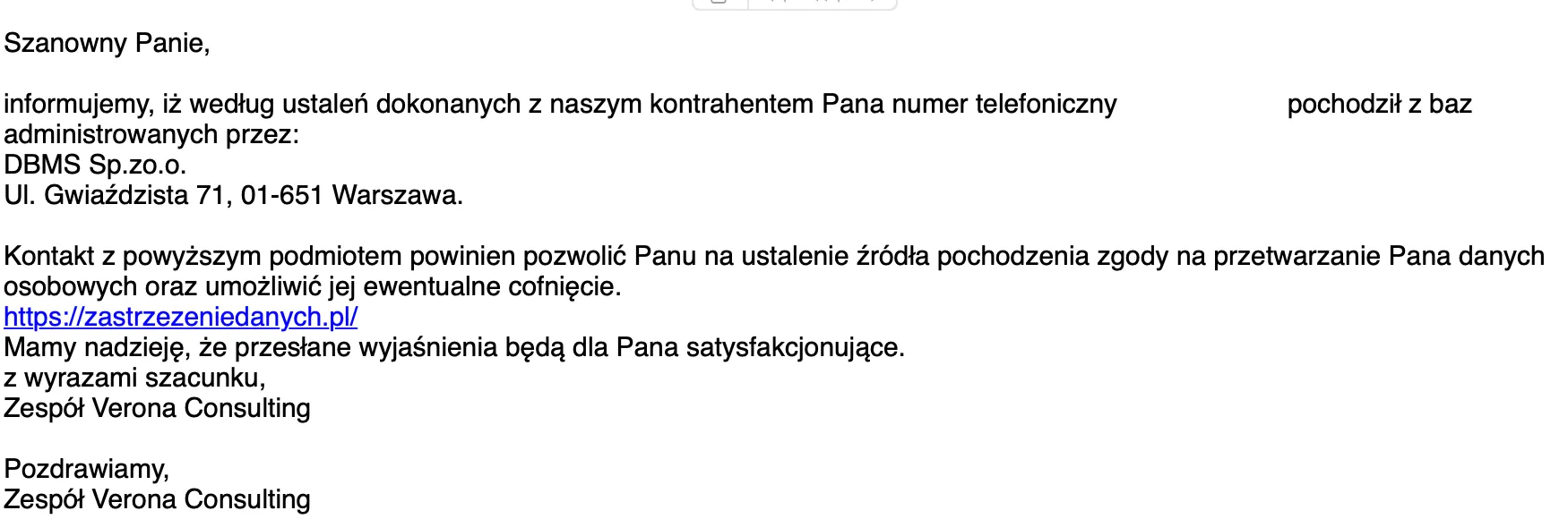 Verona Consulting - e-mail 4